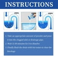 thumbnail image 5 of 2pcs Drains Blocked Remove Powder Drain Toilet Kitchen Blocked Pipe Unclog Cleaning Powder, 5 of 5