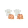 thumbnail image 2 of Cenuakty Little Boys Easter Outfits Adorable Bunny Carrot Embroidery Short Sleeve Round Neck Tops and Plaid Shorts Set, 2 of 9