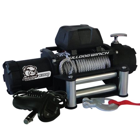 Bulldog Winch 8000lb Winch with 5.2hp Series Wound Motor, Roller Fairlead