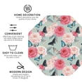 thumbnail image 4 of Bingfone Vintage Roses and Butterflies Leather Drinks Coasters with Set of 6,Suitable for Home Kitchen,Coffee Cup Coasters Home Gift, 4 of 9