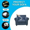 thumbnail image 4 of Eco-Ancheng 2 Piece Sofa Cover Printed Armchair Couch Cover Stretch Sofa Slipcover with Individual Cushion Covers Furniture Protector for Living Room Chairs with Elastic Bottom, Armchair,13, 4 of 7
