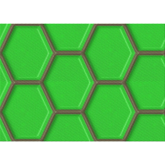 Ahgly Company Indoor Rectangle Patterned Dark Lime Green Area Rugs, 3' x 5'