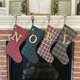 thumbnail image 2 of Highland Red Tartan Quilted Stocking with Personalized Letter Charm by Marilee Home, 2 of 8