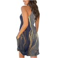 thumbnail image 4 of SMihono Robe Bohème d'Été pour Femmes Grande Taille Robe Débardeur Sans Manches pour Femmes Robe à Imprimé de Personnalité à Col Rond avec Poches, 4 of 7