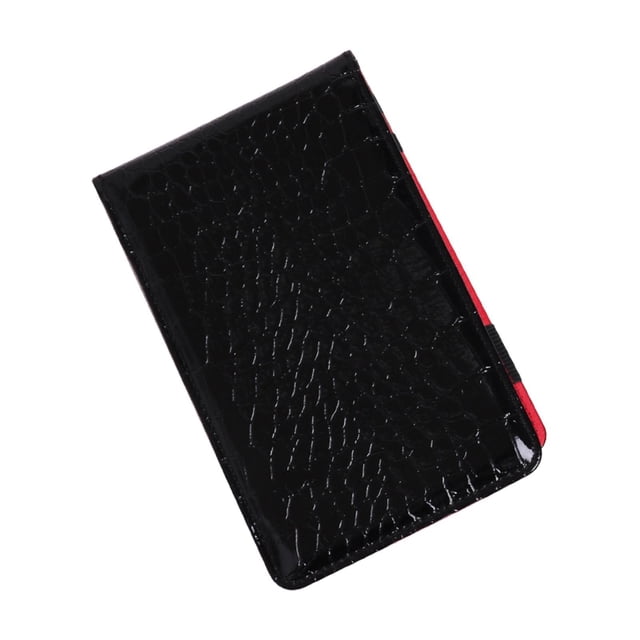 Almencla Golf Scorecard Book Golf Training with Pencil Loop Wallet Yardage Book Cover black