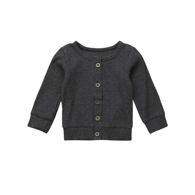 Nituyy Baby Kids Knitted Sweater Cardigan Tops Outfit Colorful Tees
