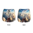 thumbnail image 3 of KLL Sunset Airplane Travel View Pattern Shorts Women,Athletic Shorts High Waisted Running Shorts Pocket Sporty Short Gym Elastic Workout Shorts-Large, 3 of 7