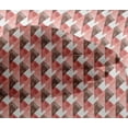 thumbnail image 4 of oneOone Viscose Chiffon Red Fabric Triangle Geometric Craft Projects Decor Fabric Printed By The Yard 42 Inch Wide, 4 of 4
