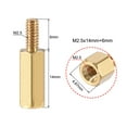 thumbnail image 3 of Uxcell Brass M2.5 14mm+6mm Male-Female Hex Standoff 20 Pack, 3 of 5