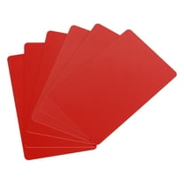 Uxcell 10Pcs Blank Cards CR80 15 Mil Plastic Cards Blank ID Card for Credit Cards, Red