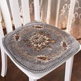 thumbnail image 2 of Nvzi Cojines para silla de cocina de estilo europeo, cojín de asiento floral con lazo, lavable, para comedor, sala de estar, cocina, oficina (gris), 2 of 5