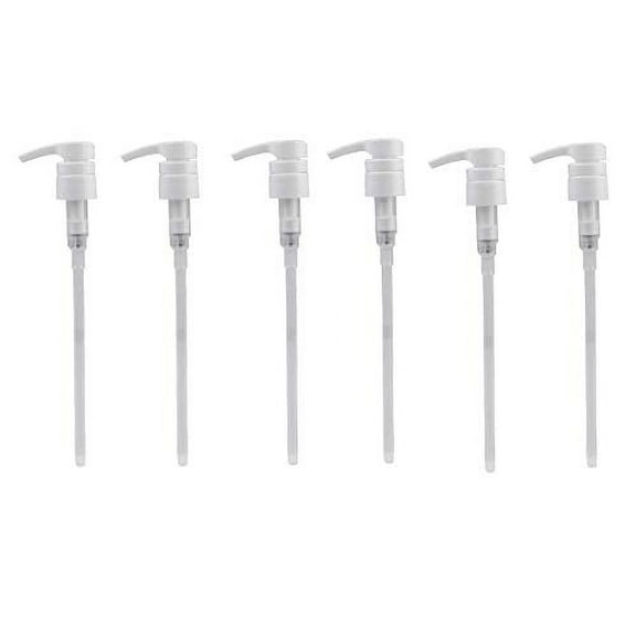 White Dispenser Pump for Lotion, Soap, Shampoo and Conditioner 1 Liter or 32 oz Containers - 6 Pack