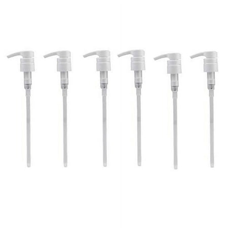 White Dispenser Pump for Lotion, Soap, Shampoo and Conditioner 1 Liter or 32 oz Containers - 6 Pack