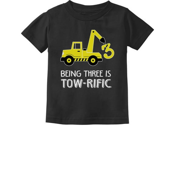 Tstars Unisex Tractor Construction Party T-shirt - Perfect 3rd Birthday Gift - Fun and Colorful Design for Three-Year-Old Kids - Toddler Birthday Celebration Tee
