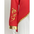 thumbnail image 6 of JanJean Boys Palace Prince Gold Embroidered Jacket Coat Halloween Long Sleeve Court Uniform Party Red 145, 6 of 7