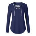 thumbnail image 3 of Women‘s Solid Color Long Sleeve Printed Top Pink M, 3 of 4