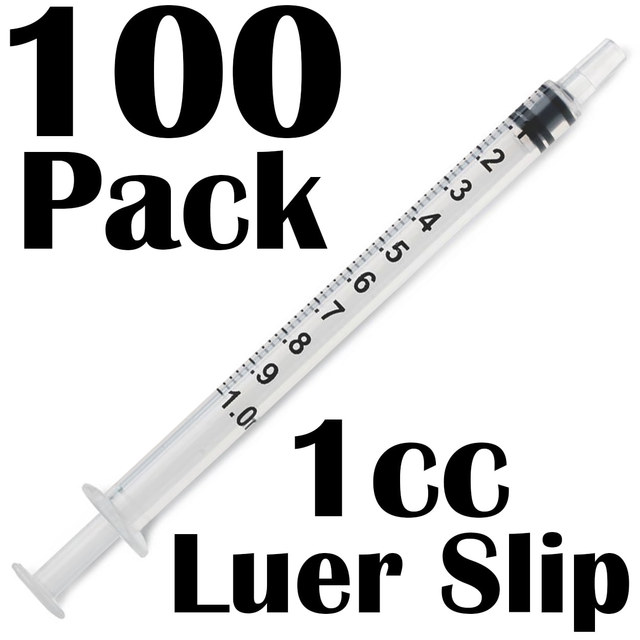 1ml Tb Luer Slip Tip Syringes Without Needles Pack Of 100 Walmart Com Walmart Com