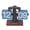 Matte Black Frame Blue Pages, variant on Retro Mechanical Auto Flip Desk Clock with Premium Walnut Wood Base (12 Hours / Single Sided / Battery Powered) 8.07 x 5.51 Inches Matte Black Frame White Pages