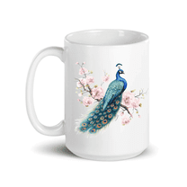C&M Personal Gifts 15 oz Peacock Ceramic Coffee Mug