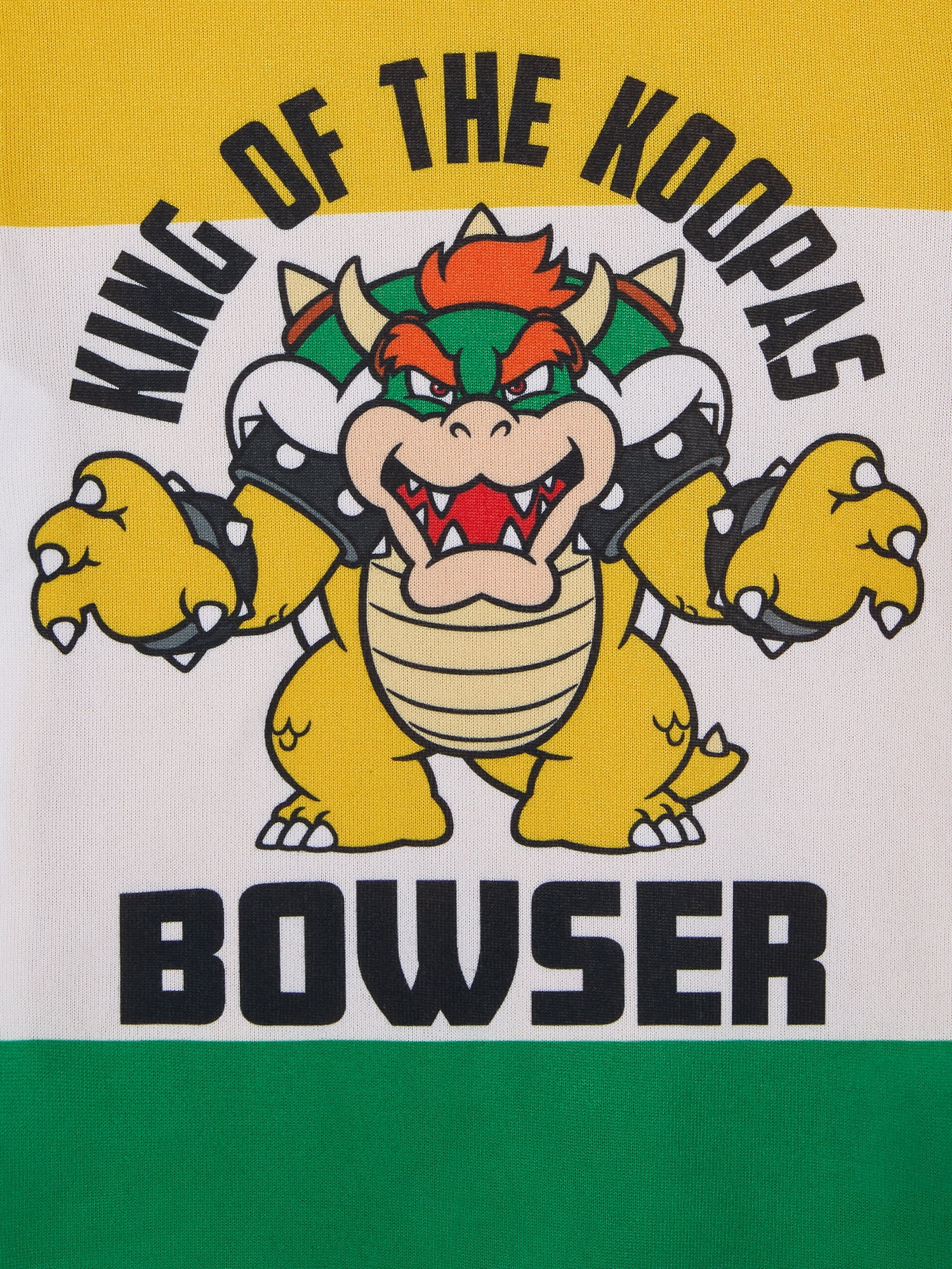 Bowser Boys Long Sleeve Sleep Top and Shorts Pajama Set, 2-Piece, Sizes 4-12