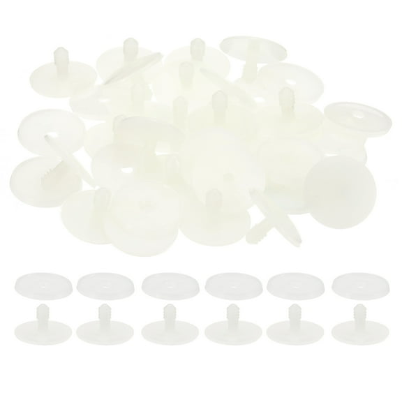 Uxcell 1.18 inch Doll Joints 20 Set Plastic Animal Joint Engage Bolt for Crochet Sewing Items White