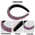 thumbnail image 4 of Unique Bargains Rhinestone Headbands, Crystal Diamond Bling Headbands, Beaded Jeweled Hairband, Rose Red Headband, 4 of 7