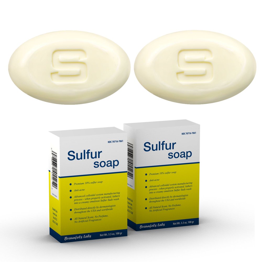 2 Pack Premium 10 Sulfur Soap Cleansing Bar