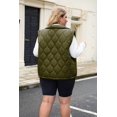 thumbnail image 4 of NAYTOAO Women Plus Size Quilted Puffer Vest for Women, Water‑Resistant Stand Collar Sleeveless Gilet with Pockets & Drawstring Hem, 4 of 7