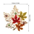 thumbnail image 6 of Homoyoyo Elegant Maple Leaf Brooch Set, Multi-Alloy Metal Jewelry Accessories for Party, Wedding, and Daily Wear, 2 Pieces, 6 of 7