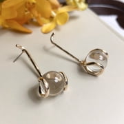 Clear Lucite Ball Dangle earrings
