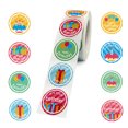 thumbnail image 3 of CAROOTU Cartoon Happy Birthday Stickers Roll 500-Count Stickers Round Birthday, 3 of 5