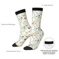thumbnail image 4 of KLL Wildflower Watercolor Print Cool Socks Men's Women's Crew Socks Funny Crazy Novelty Stockings, 4 of 6