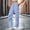 Light Blue women drawstring cargo pants a1, variant on Cagogo Drawstring Cargo Pants for Women Wide Leg Casual Loose Solid Streetwear Long Pants with Pockets Travel Work Hiking, Green M