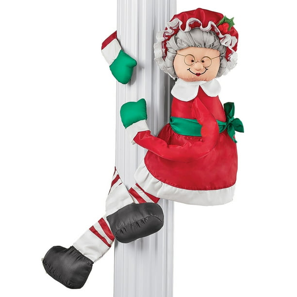 Mrs. Claus Outdoor or Indoor Plush Huggers Christmas Decoration