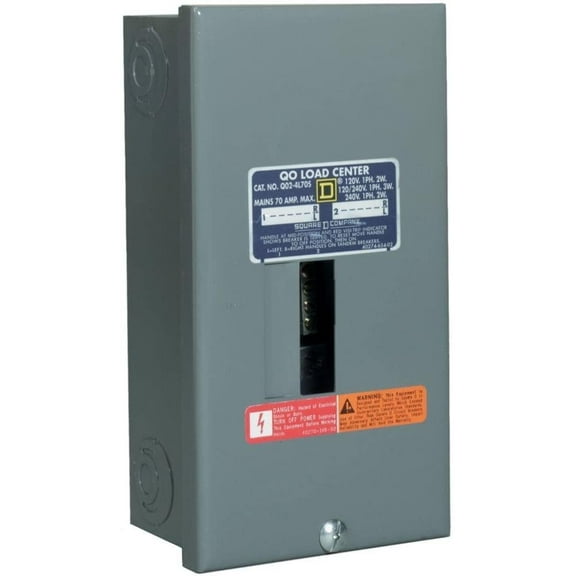 Square D QO Main Lug Load Center QO24L70SCP - 70 Amp, 2-Space, 4-Circuit, Indoor - 2-Pack