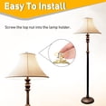 thumbnail image 4 of Uxcell 4Pcs 0.5" Tall Lamp Finials, 1/4-27 Thread Lamp Cap Knob Decoration Screw Cap Nuts with Cleaning Cloth for Table Floor Lighting Fixtures Shade Holder Decor, Silver, 4 of 7