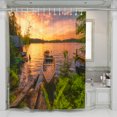 thumbnail image 6 of Mountain Stream Shower Curtains for Bathroom Green Trees Forest Waterfall Scene Bath Curtain Nature Fabric Bathroom Curtain Hook, 6 of 6