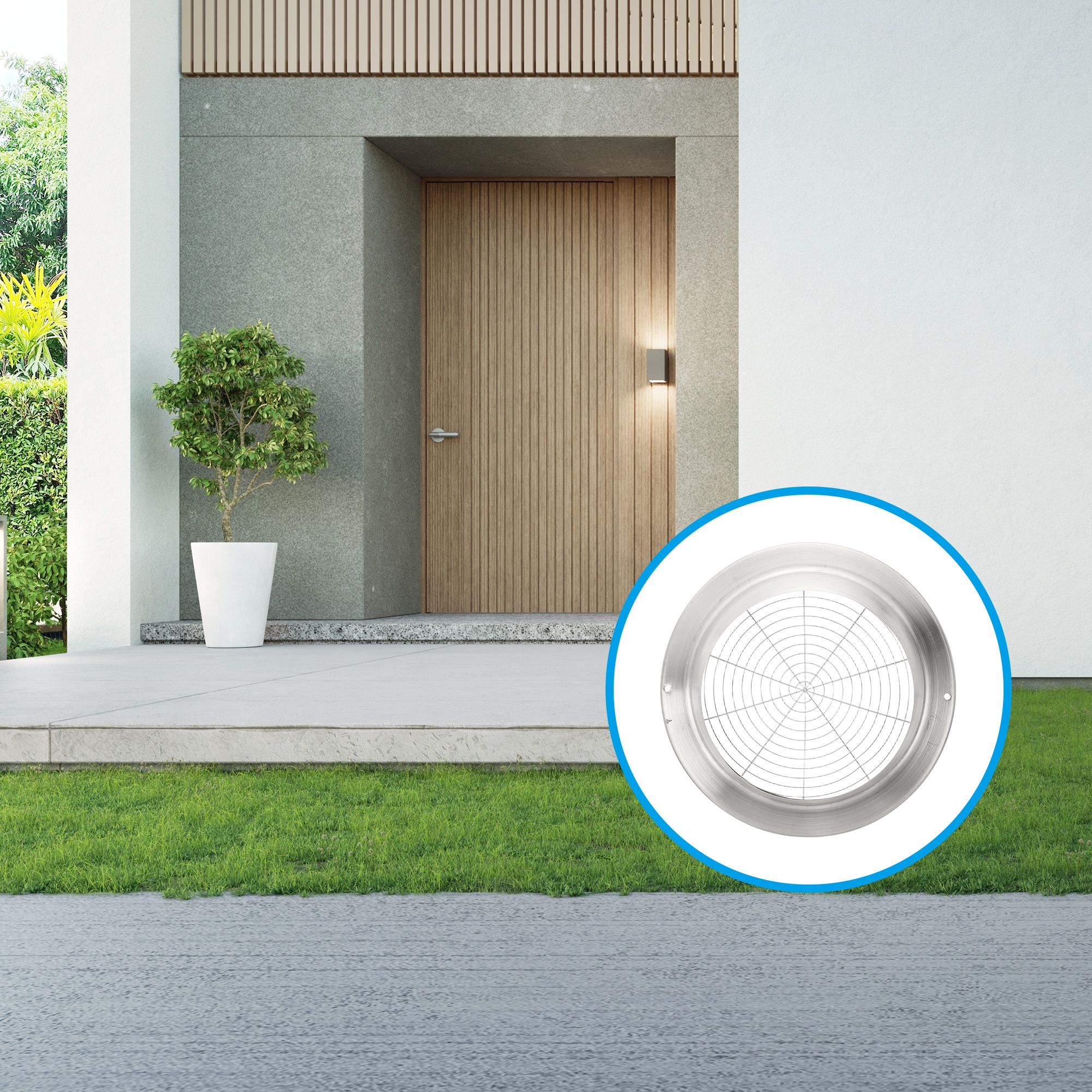 Uxcell 7 Inch Dryer Vent Cover, Stainless Steel Exterior Wall Air Vent for HVAC Ducting