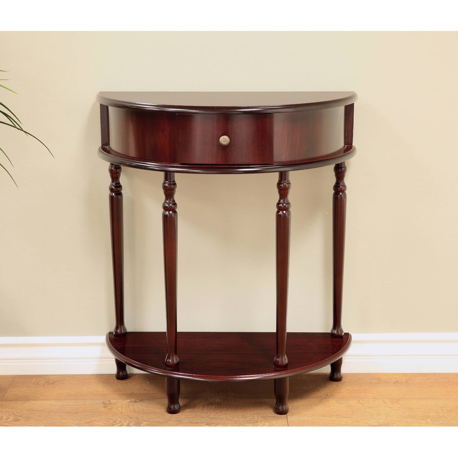 Details about   Half Moon Side Table Hall Foyer Office Entry Accent Stand Storage Furniture Key 