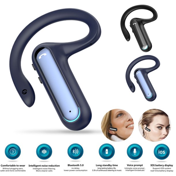 Ganfancp 2025 Nueva Decoración Del Árbol de Navidad Colgante Iluminado Colgante Anciano Sin Cara Ofertas de La Semana 1X Auricular Bluetooth (Un Solo Oído) + 1X Cable de Datos + 1X Manual