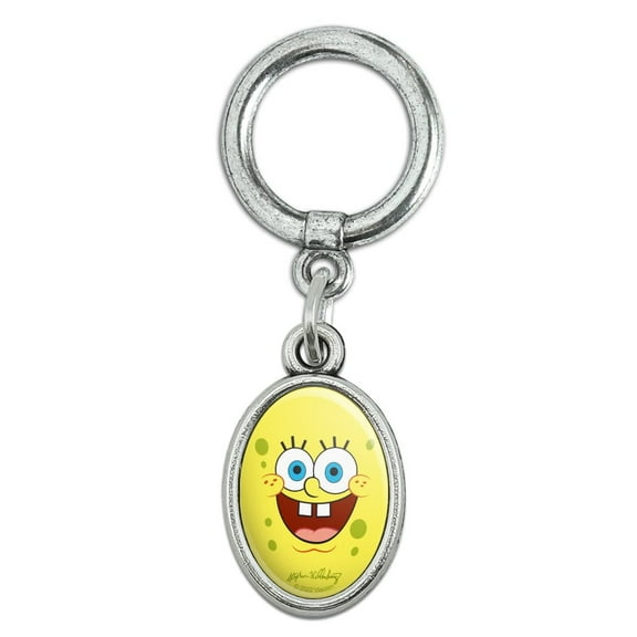 SpongeBob Goofy Smile Face Shoe Sneaker Shoelace Oval Charm Jewelry