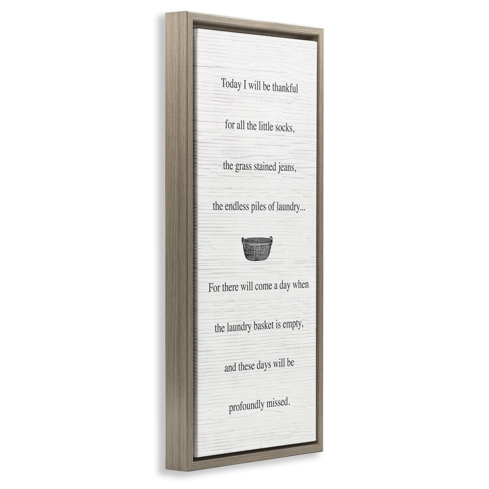 Stupell Industries Thankful Parenting Family Phrase Inspirational Painting Brown Floater Framed Canvas Art Print Wall Art, 15 x 31