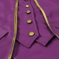 thumbnail image 4 of Heated Jackets For Men Vintage Slim Medieval Retro Punk Gold Edge Mens Fall Coats,Purple,L, 4 of 4