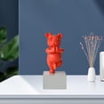 thumbnail image 2 of Funny French Sttue Figurines Dog Sculpture Hotel Bedroom Decortion rts , Red, 2 of 7