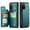 Green, variant on for Samsung Galaxy S20 Case with Card Holder, Wallet Case for Women Men with RFID Blocking, Durable Leather Kickstand Magnetic Clasp Shockproof Phone Case for Samsung Galaxy S20