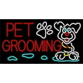 thumbnail image 1 of Red Pet Grooming LED Neon Sign 13" Tall x 24" Wide - inches Black Square Cut Acrylic Backing, with Dimmer - Premium built indoor Sign for Club, Home décor, Event, Workshop, Storefront., 1 of 7