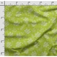 thumbnail image 2 of Soimoi Leaves Printed, Poly Canvas Fabric, Decor Sewing Fabric by The Yard 56 Inch Wide,Decorative Fabric for Curtains Tote Bags, Pear Green, 2 of 5