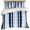 Blue, variant on 3 Piece Navy Blue Duvet Cover Set Twin Size, Microfiber Comforter/Quilt Cover with Corner Ties and 2 Pillowcases, Modern White Geometric Vertical Stripes All Season Soft Bedding with Zipper Closure