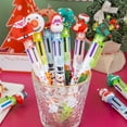 thumbnail image 3 of WQQZJJ 6 Color Christmas Ballpoint Pen Retractable Pens Assorted Color Gel pens 2ML, 3 of 5