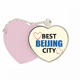 thumbnail image 1 of Beijing logo Bolsa de viaje Mirror maquillaje corazón rosa, 1 of 4